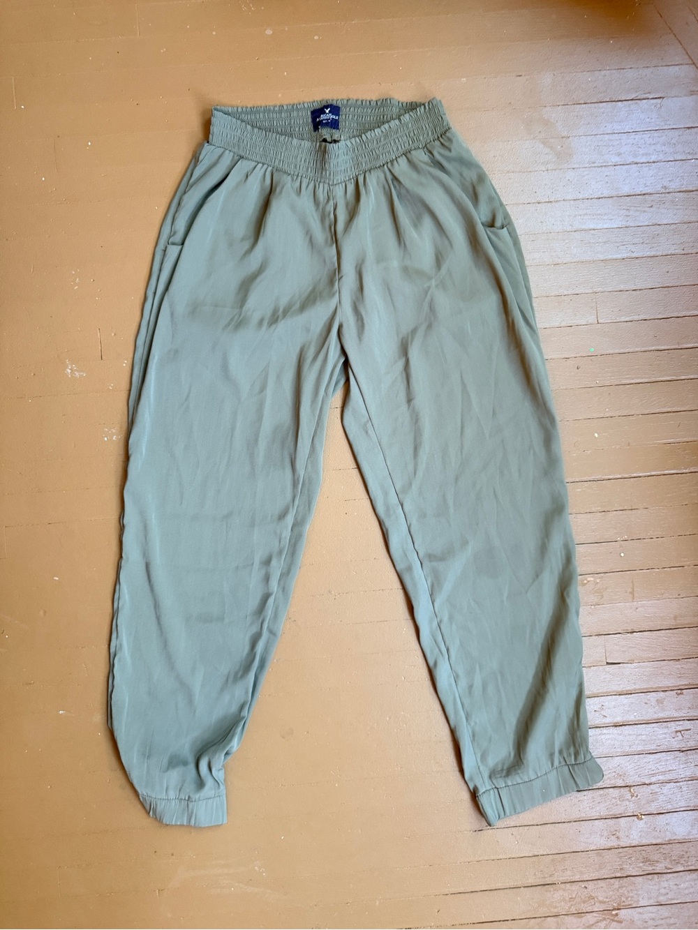 Women’s Olive Green Elastic Waist Jogger Pants